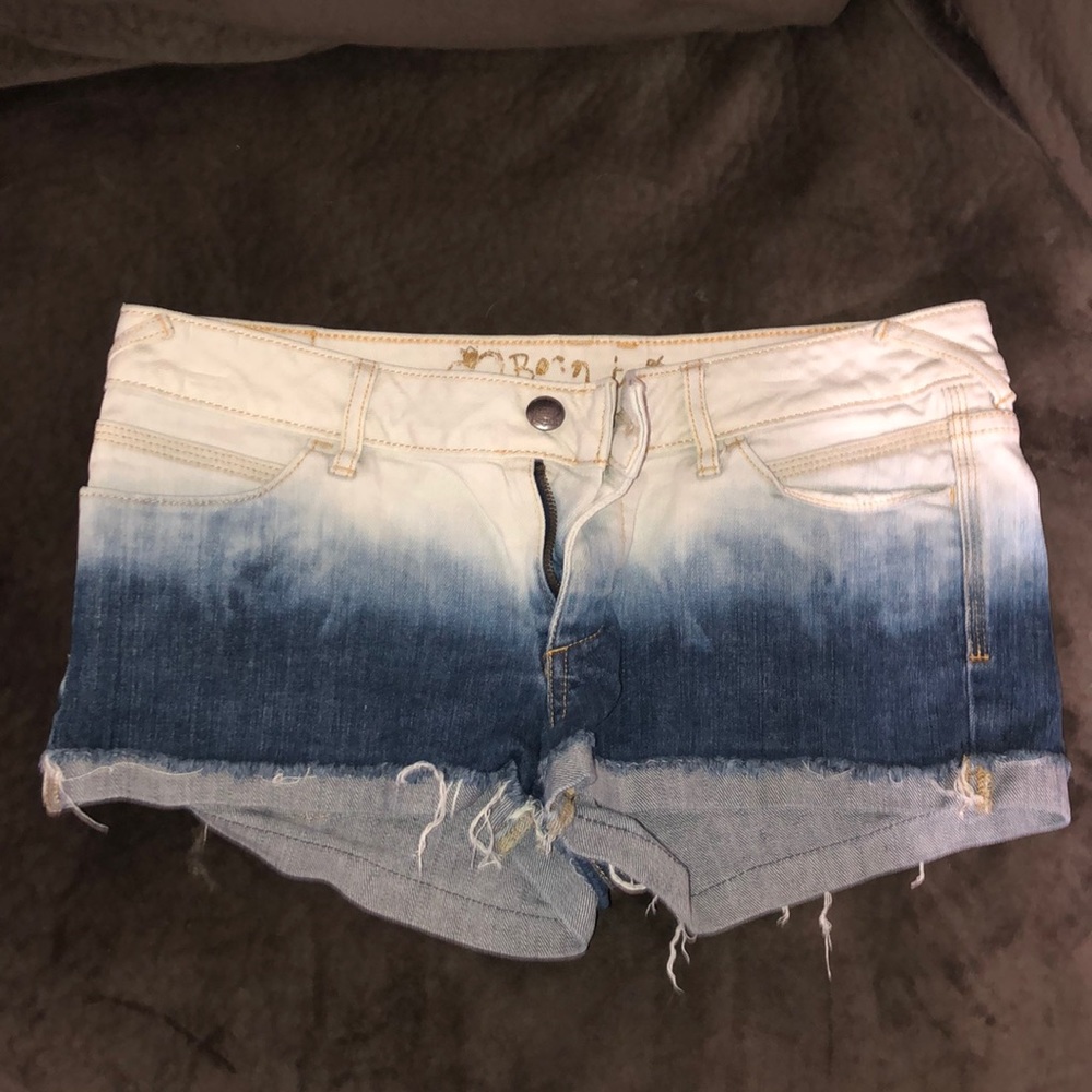 Ombré jean shorts